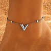 Stainless Steel Link Chain Anklet for Women WG34D3C-01-1