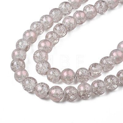 Translucent Crackle Glass Beads Strands CCG-T003-01I-1