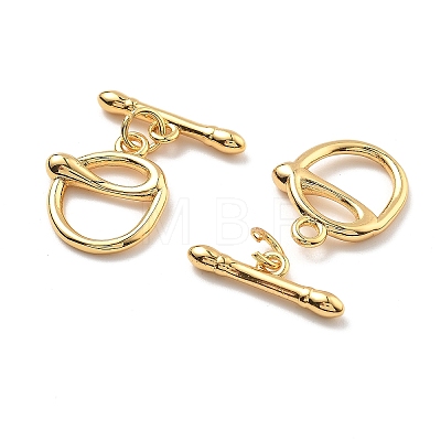 Brass Toggle Clasps KK-B129-18G-1