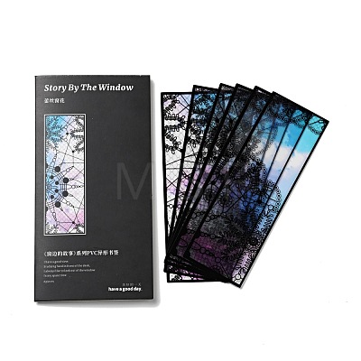 6Pcs 3 Styles Transparent PVC Snowflake Bookmark DIY-D075-07-1