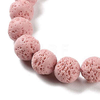 Synthetic Lava Rock Dyed Beads Strands G-H311-08C-08-1