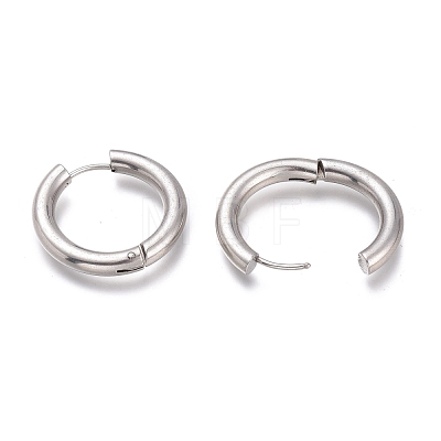 Tarnish Resistant 201 Stainless Steel Huggie Hoop Earrings EJEW-L256-05R-P-1