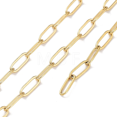 316L Surgical Stainless Steel Flat Paperclip Chains CHS-G024-01G-1