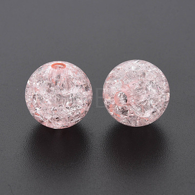 Transparent Crackle Acrylic Beads MACR-S373-66B-N10-1