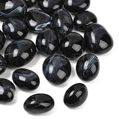 Natural Black Banded Agate Striped Agate Beads GG-CBAD0F6-B08-01-1