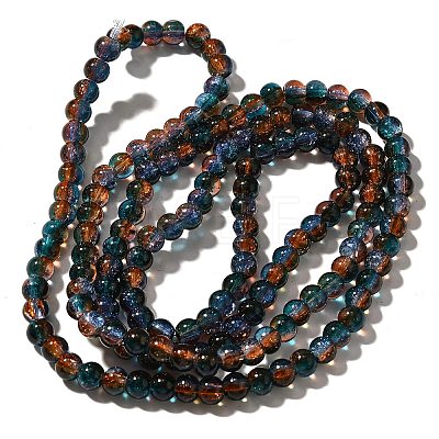 Crackle Glass Beads Strands X-CCG-C002-8mm-08-1