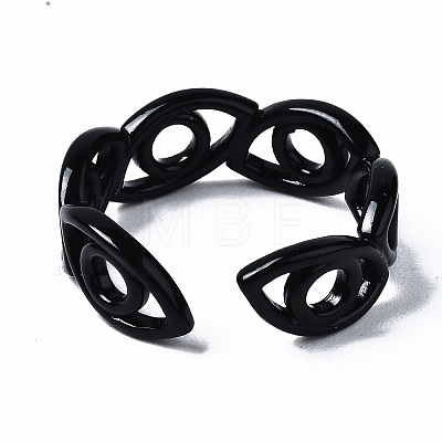 Spray Painted Brass Cuff Rings RJEW-S044-145A-1