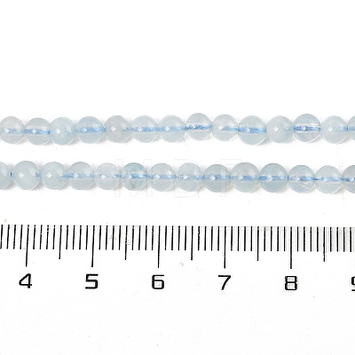 Grade A Natural Aquamarine Round Bead Strands G-L417-13-A01-1