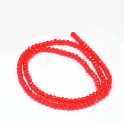 Faceted Rondelle Glass Beads Strands GLAA-I033-3mm-02-1