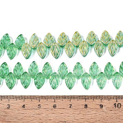 Electroplate Transparent Glass Beads Strands EGLA-N056-03A-11-1