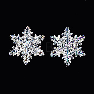 UV Plating Christmas Transparent Acrylic Multi-Strand Links OACR-Q197-02-1