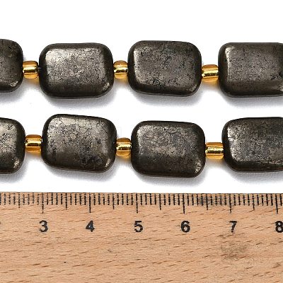 Natural Gold Pyrite/Golden Pyrite Beads Strands G-F833-L01-01-1