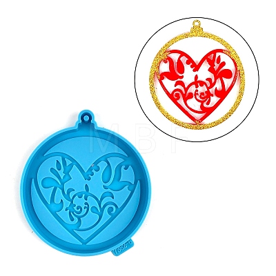 Christmas Themed Big Pendant Silicone Molds DIY-L067-B06-1