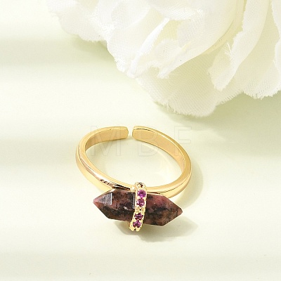 Natural Rhodonite Cuff Rings GG-CBA0B5A-03G-03-1