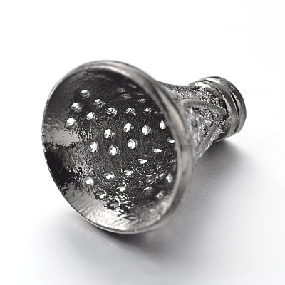 Brass Micro Pave Cubic Zirconia Bead Cones ZIRC-O019-B-02B-1