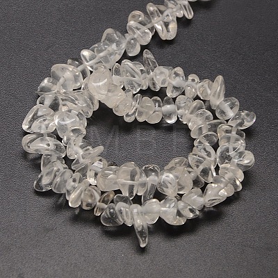 Natural Quartz Crystal Chips Beads Strands X-G-P030-01-1