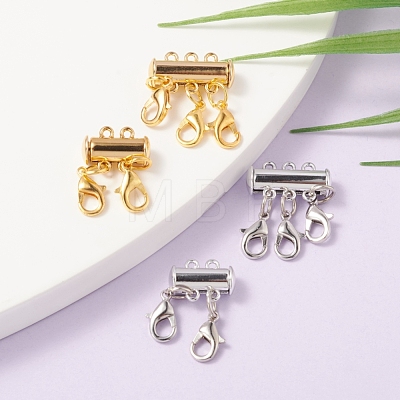 4 Sets 4 Style Alloy Magnetic Slide Lock Clasps FIND-YW0001-42-1