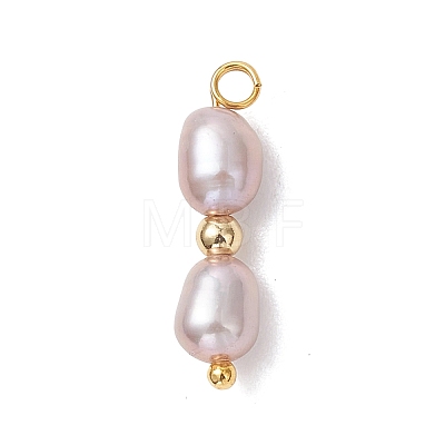 3Pcs 3 Styles Natural Cultured Freshwater Pearl Rice Pendants PALLOY-JF04819-1