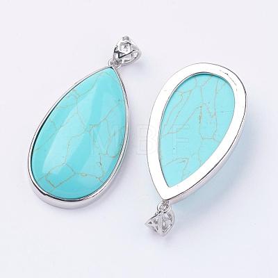 Synthetic Turquoise Big Pendants G-I184-11-1