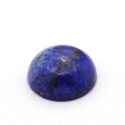 Dyed Natural Dome/Half Round Lapis Lazuli Cabochons G-A136-C03-12mm-1