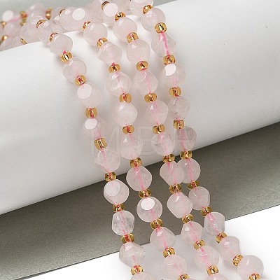 Natural Rose Quartz Beads Strands G-K387-A08-01-1