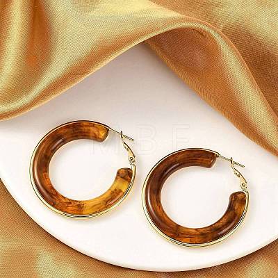 304 Stainless Steel Hoop Earrings For Women EJEW-B113-02G-03-1