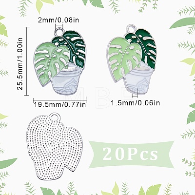20Pcs Alloy Enamel Pendants FIND-SC0005-98-1