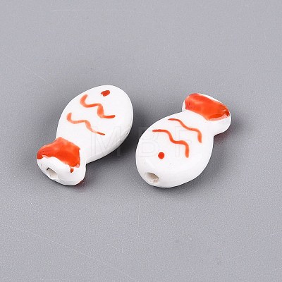 Handmade Porcelain Ceramic Beads PORC-Q005-06A-1