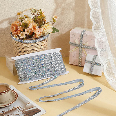 Polyester Braided Lace Trim OCOR-WH0007-142A-1