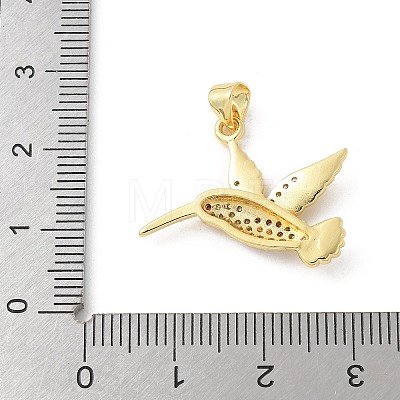 Brass Micro Pave Cubic Zirconia Pendants KK-P294-32G-02-1