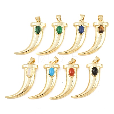 Natural & Synthetic Mixed Gemstone Pendants KK-C170-27G-1