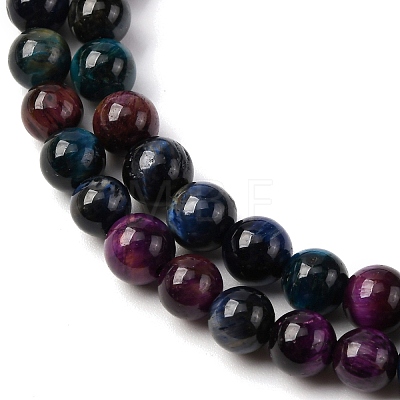 Grade AB Natural Tiger Eye Beads Strands X-G-F591-18-6mm-06-1