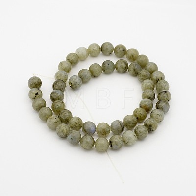 Natural Labradorite Round Beads Strands G-N0148-05-4mm-1