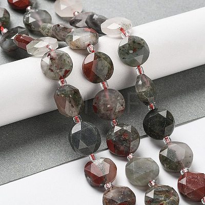 Natural African Bloodstone Beads Strands G-NH0004-040-1