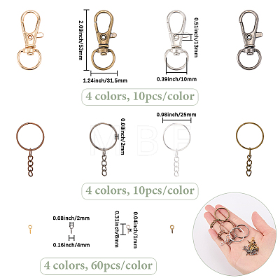 DIY Keychian Jewelry Making Finding Kits DIY-SP0003-24-1