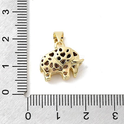 Brass Micro Pave Cubic Zirconia Pendants KK-H529-46G-1