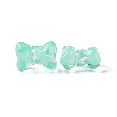Transparent Spray Painted Glass Beads GLAA-I050-11F-1