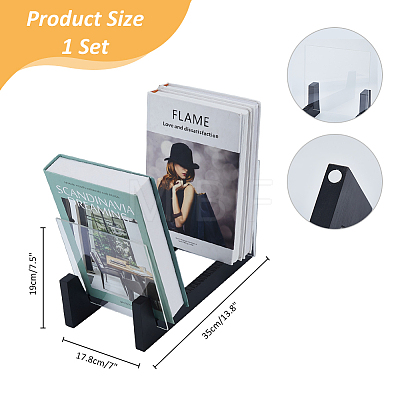 Foldable Acrylic Record Album Display Stands ODIS-WH0086-118B-1