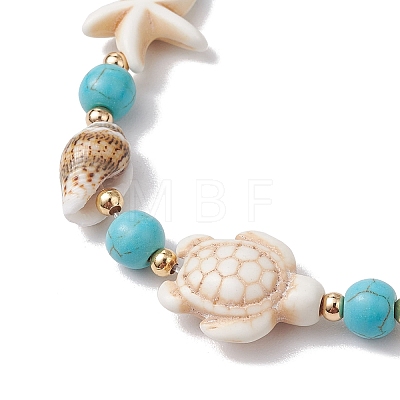 2Pcs 2 Styles Shell Beaded Bracelets BJEW-TA00589-02-1