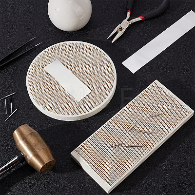 Quartz Honeycomb Ceramic Soldering Boards AJEW-OC0005-53A-1