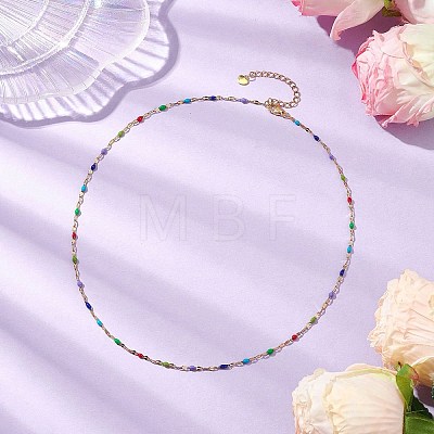 304 Stainless Steel Chain Necklaces NJEW-JN05043-1