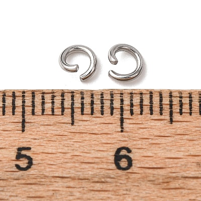 Tarnish Resistant 304 Stainless Steel Open Jump Rings STAS-R049-4x0.8mm-1