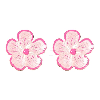Flower Alloy Enamel Stud Earrings FS-WGEB1E1-02-1