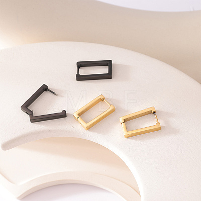 Simple Square Stainless Steel Hoop Earrings OA6686-2-1