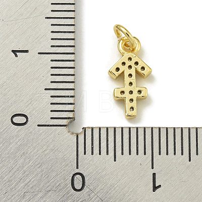 Rack Plating Brass Micro Pave Cubic Zirconia Pendants KK-K386-02H-G-1