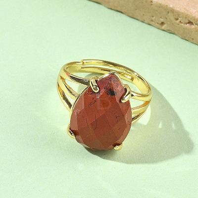 Brass Cuff Open Rings RJEW-D347-04G-1