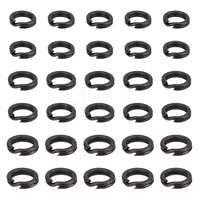 304 Stainless Steel Double Loops Keychain Rings FIND-DR0001-35A-1