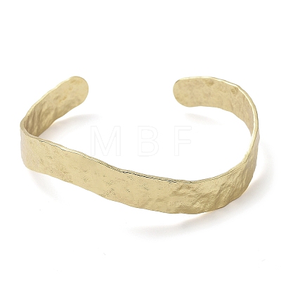 Rack Plating Brass Open Cuff Bangles BJEW-K244-01G-1