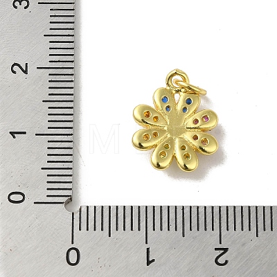 Real 18K Gold Plated Brass Pave Cubic Zirconia Pendants KK-M283-09F-02-1
