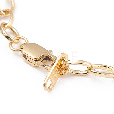 Brass Cable Chain Bracelet BJEW-JB07079-1